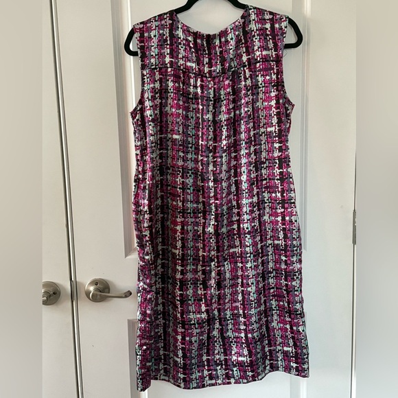 Attention Multi-Colored Textured Shift Dress, Size Large - Picture 7 of 10
